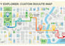 create custom vector map, route map, direction map, city map and location map